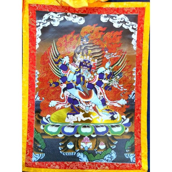 Tranh Thangka Hộ Pháp Kim Cang Phổ Ba_120x80cm